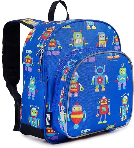 Miniatura 2 de Wildkin Mochila infantil de 12 pulgadas con alfombrilla moderna para siesta (robots)