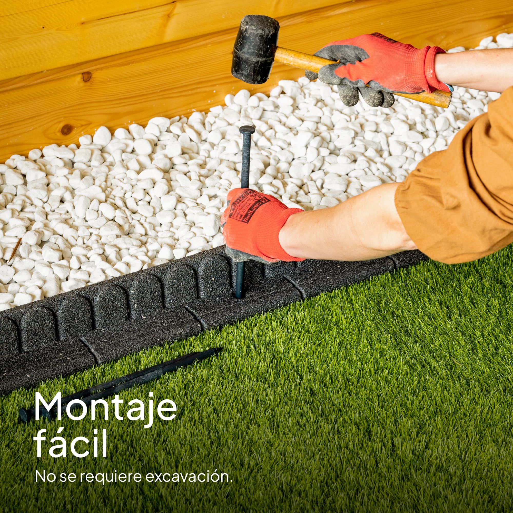 Borduras Jardín Flexible de Caucho Reciclado 9,2 Metros - Borde de Césped Respetuoso con el Cortacésped - Piedras de Bordes para Jardin Fáciles de Procesar - 8 x 1,15m, Antracita