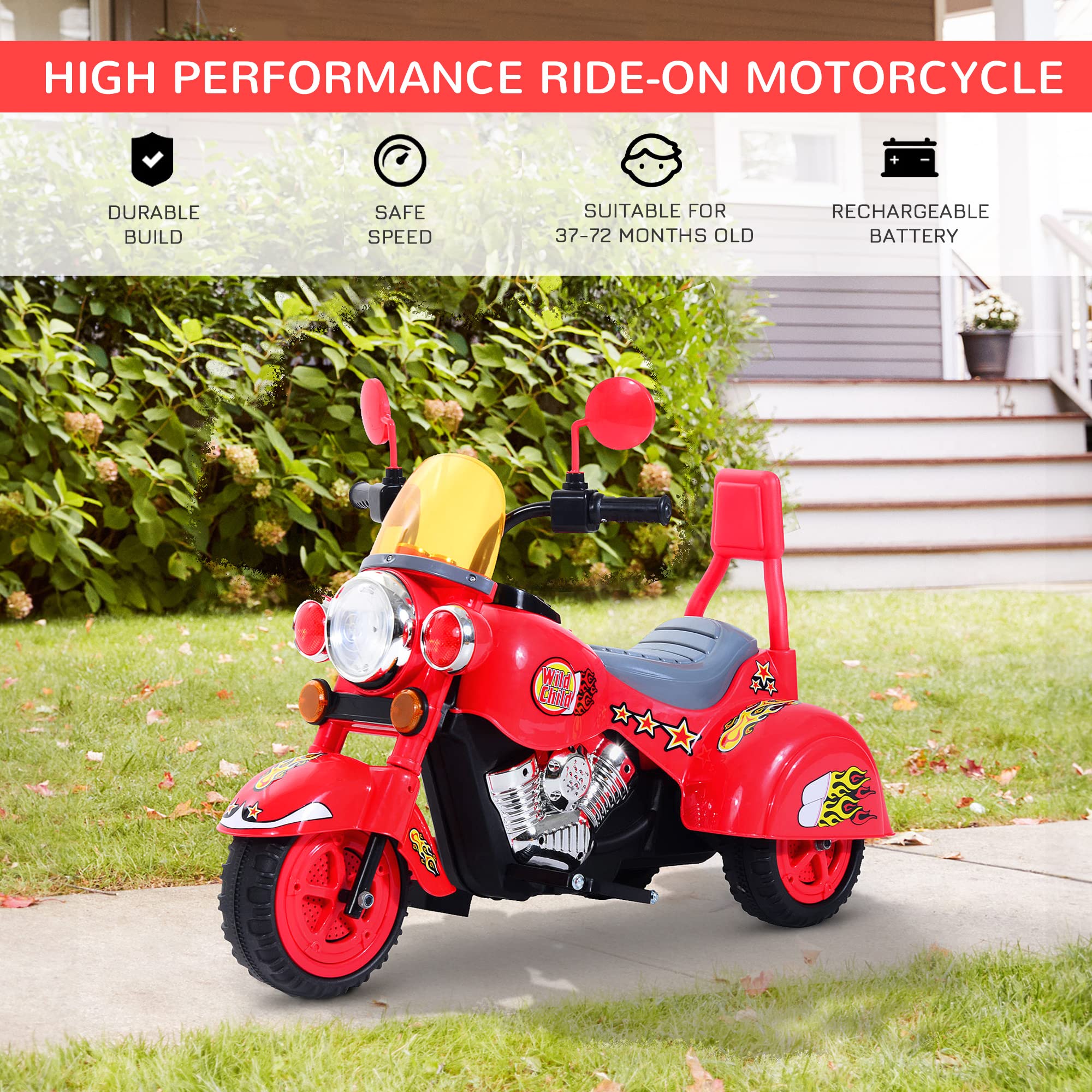 Kids Electric Motorbike 6V Children Ride On Motorcycle Battery