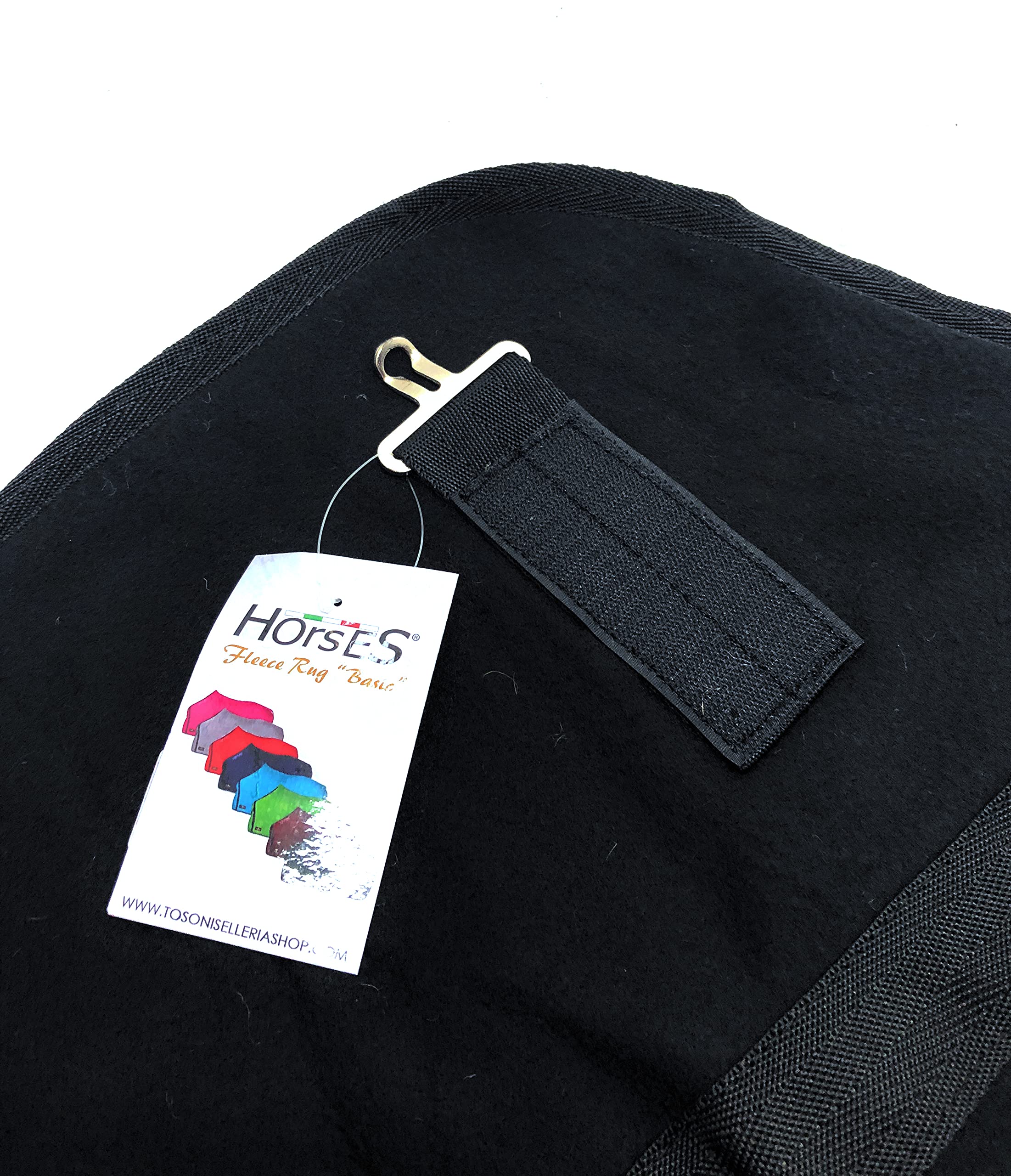 Horses, Fleece Pferdedecke, Basismodell, weich und bequem, ideal für Transport und Feierabend, Größe XS-120cm bis XXL-162cm, erhältlich (Schwarz-155 cm)