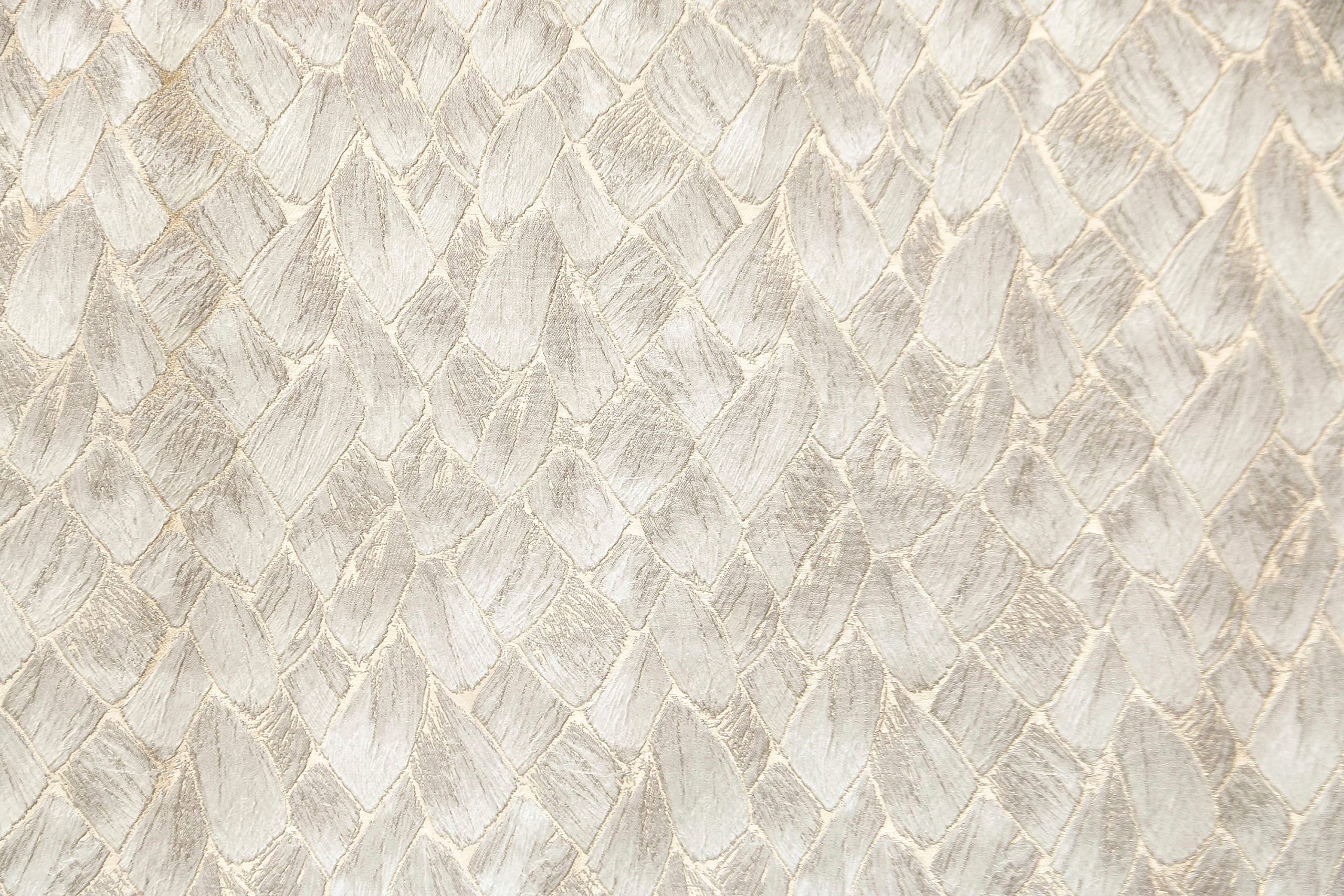 Tienda de tejidos directa Crema Terciopelo Jacquard Tela Por metro, 20 metros continuos 137 centímetros ancho Calle de guijarros Geométrico Marfil Al por mayor Jacquard Tapicería Tela para Cortinas