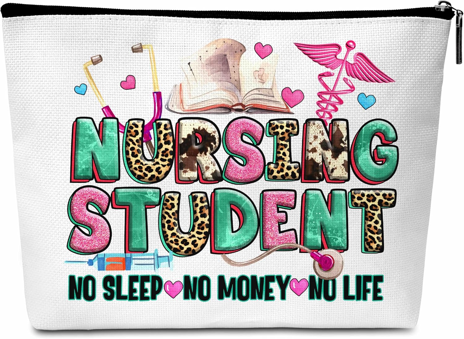 Nurse Bag Nursing Student Gifts Makeup Cosmetic Bag for Women, Nurse Accessories for Work, Nursing Bags for Nurses, Nurse Graduation Gift - C04