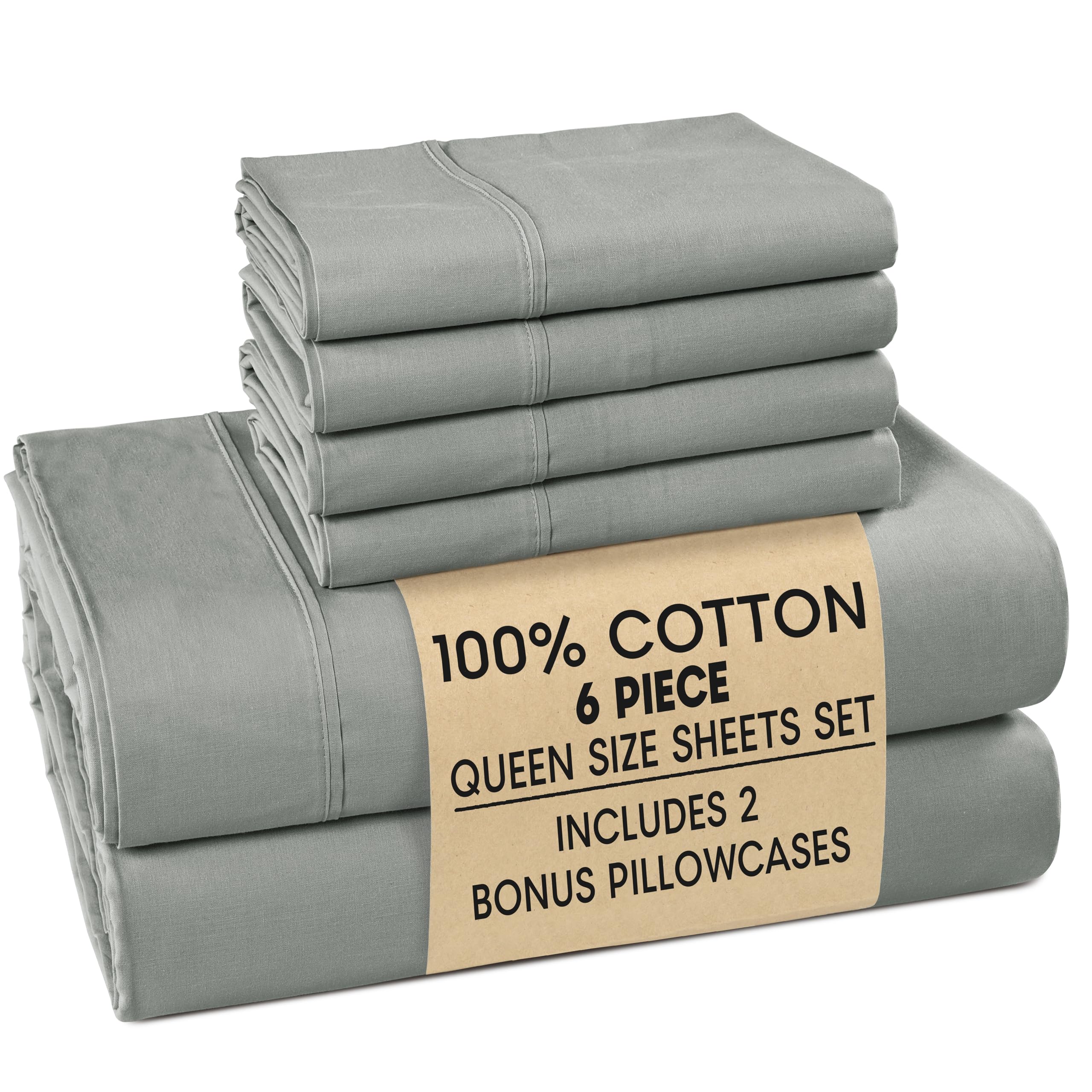 Amazon.com: Casa Platino Bed Sheets Queen – 100% Cotton Queen Size