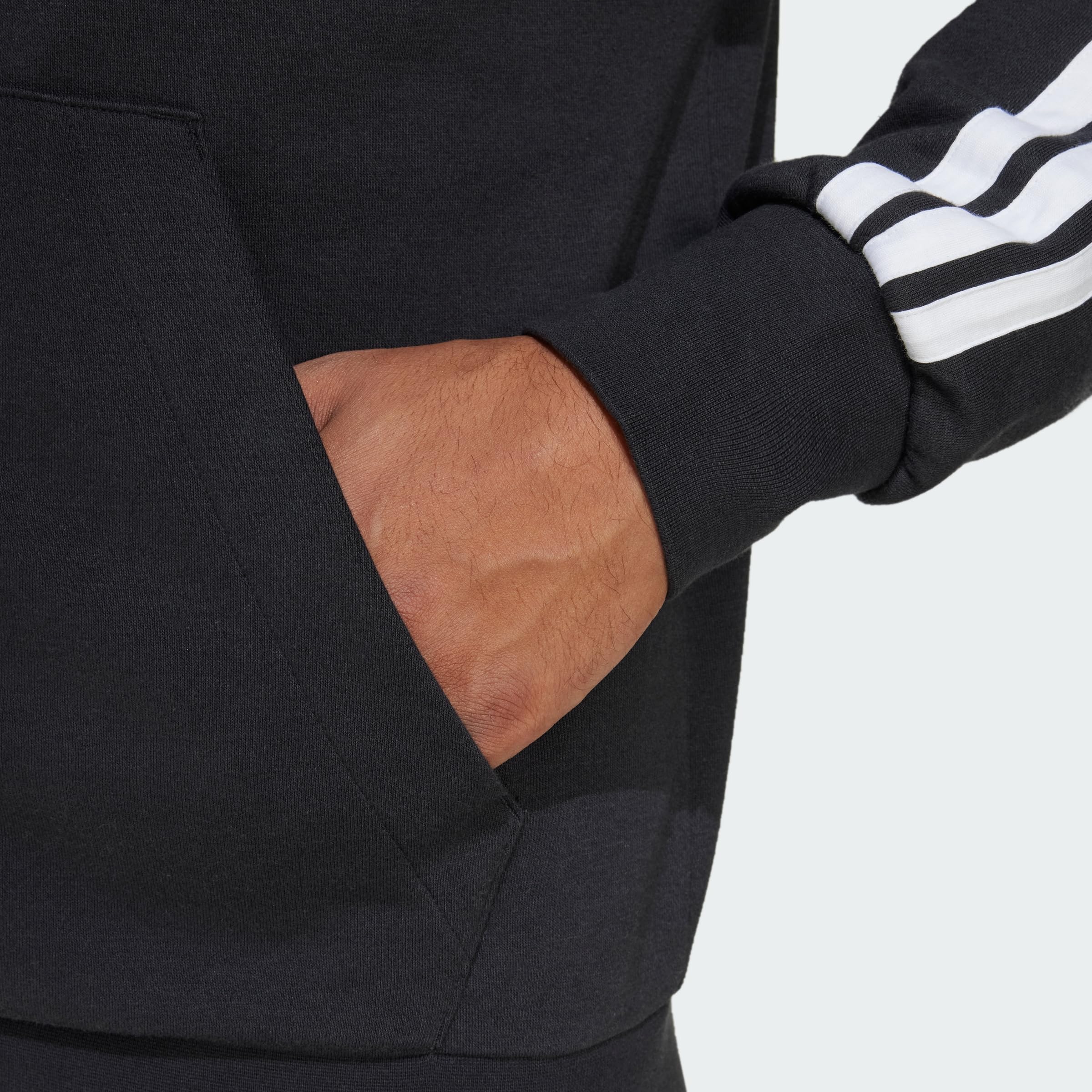adidas Men's Chaqueta con Capucha Essentials French Terry 3 Bandas