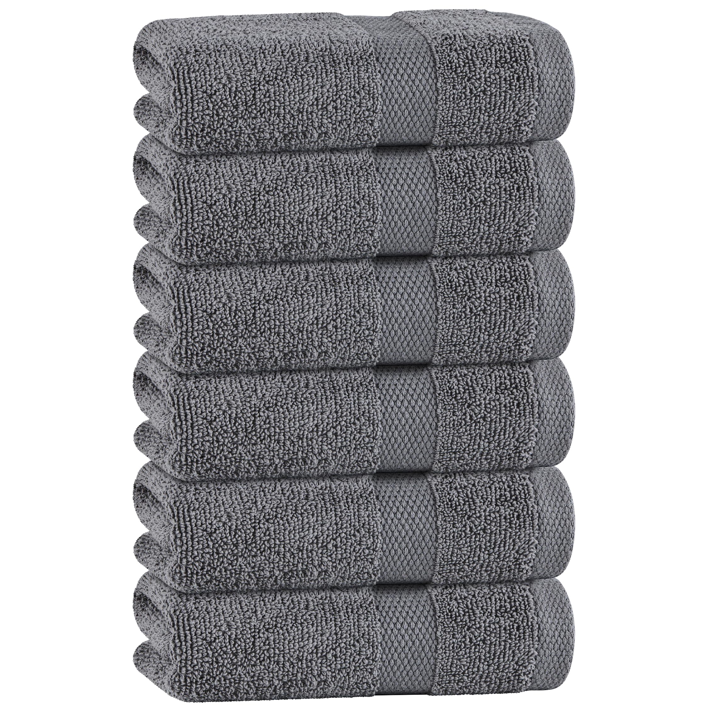 Wealuxe White Bath Towel Set - 6-Piece Absorbent Cotton -10