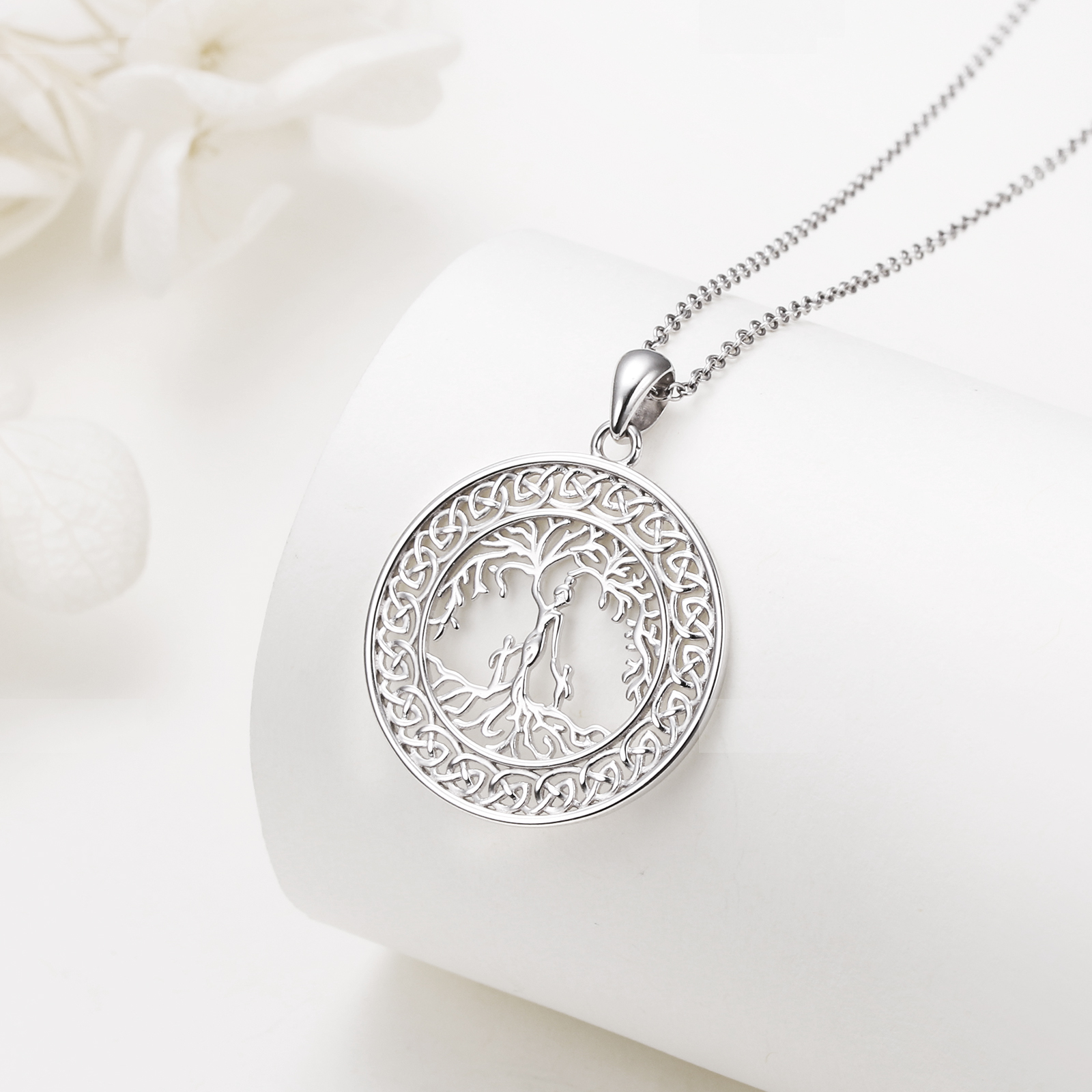 Tree Necklace Silver Tree Of Life Bridal Necklace With 18