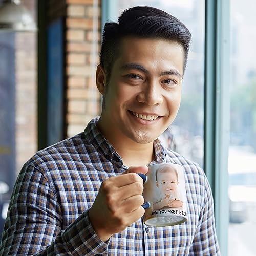 Miniatura 8 de Tazas de café con foto personalizada, 15 onzas. Rojo con imagen, texto, regalos personalizados, taza personalizada de cerámica, taza divertida, gran