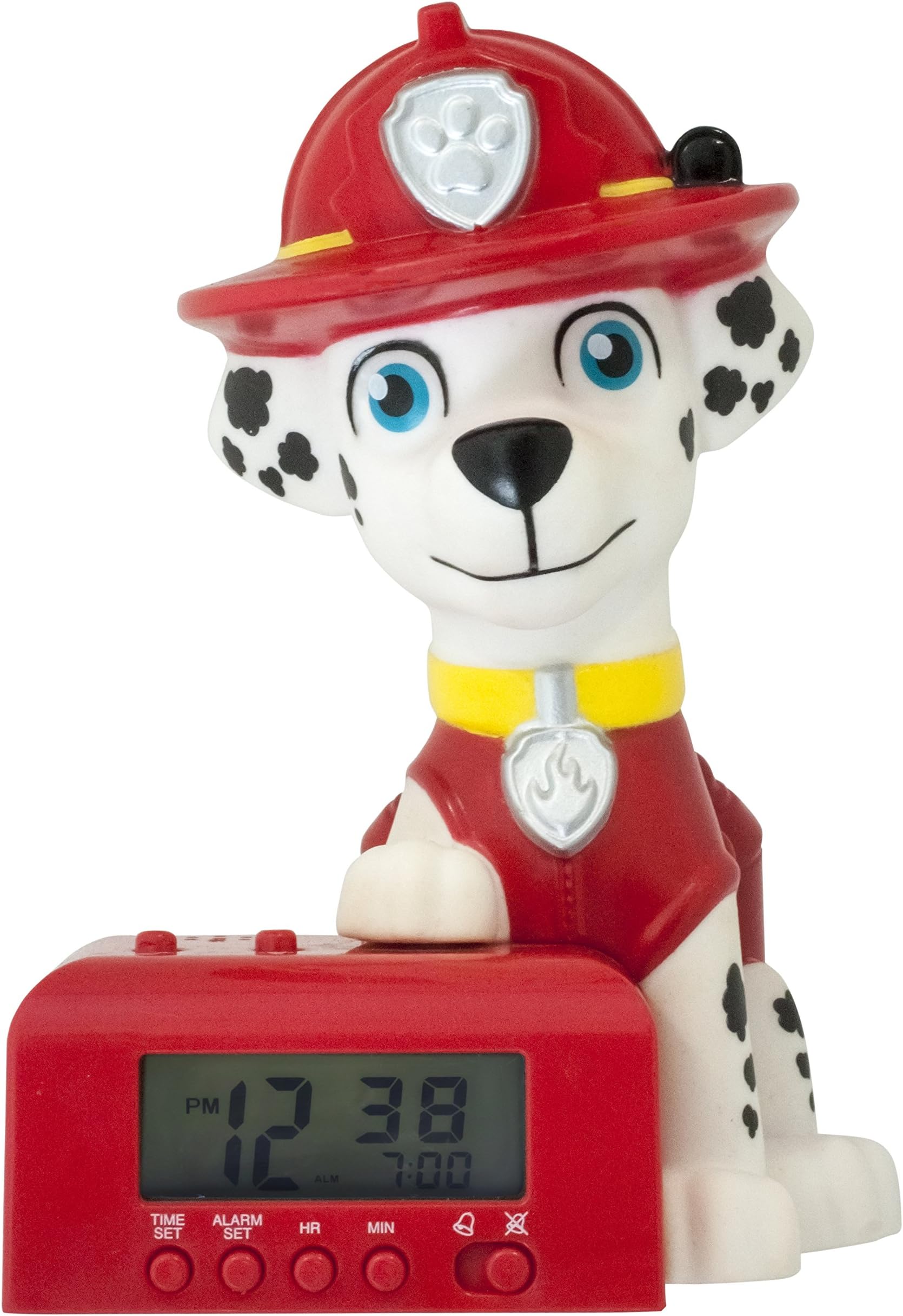 CLILU Paw Patrol 2021319 Marshall Kids Night Light Alarm Clock with Characterised Sound, 5.5 inches tall