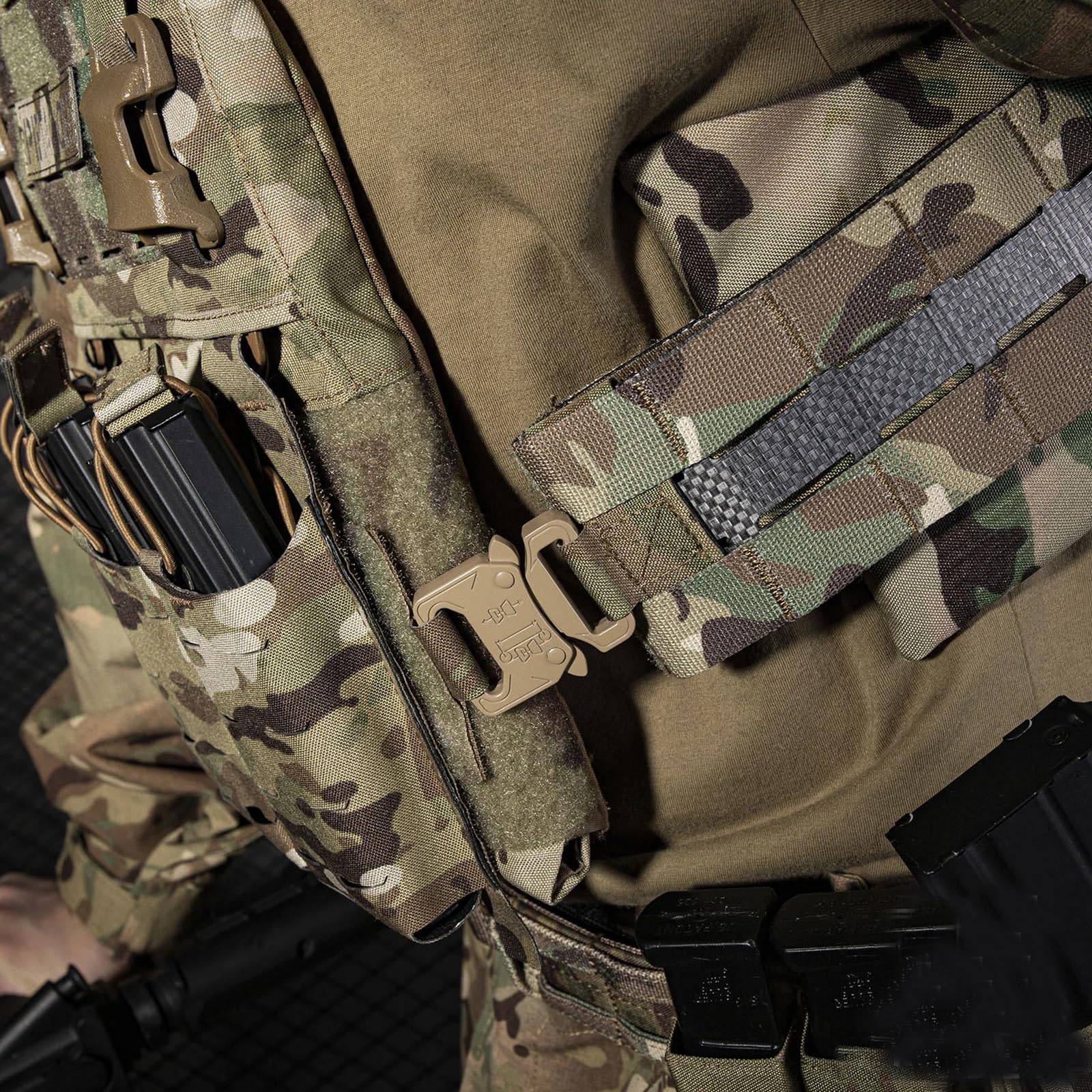 Taktischer Kummerbund-Adapter, Schnellverschluss-Metallschnallen-Kit für FCPC V5 AVS Jagdplatte Träger Weste Molle Kummerbund