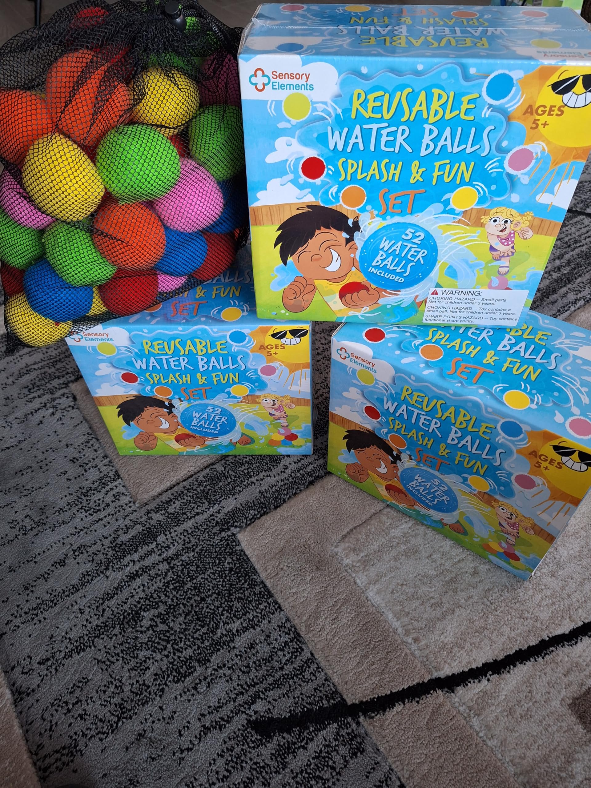 Reusable Water Balls Splash & Fun Set- 52 Colorful Cotton Splash Balls for Kids - Perfect for Outdoor Summer Fun, Pool Games, Water Play, Backyard Play, Perfect Water Toy Gift for Kids - Ages 5-12+ - Image 5