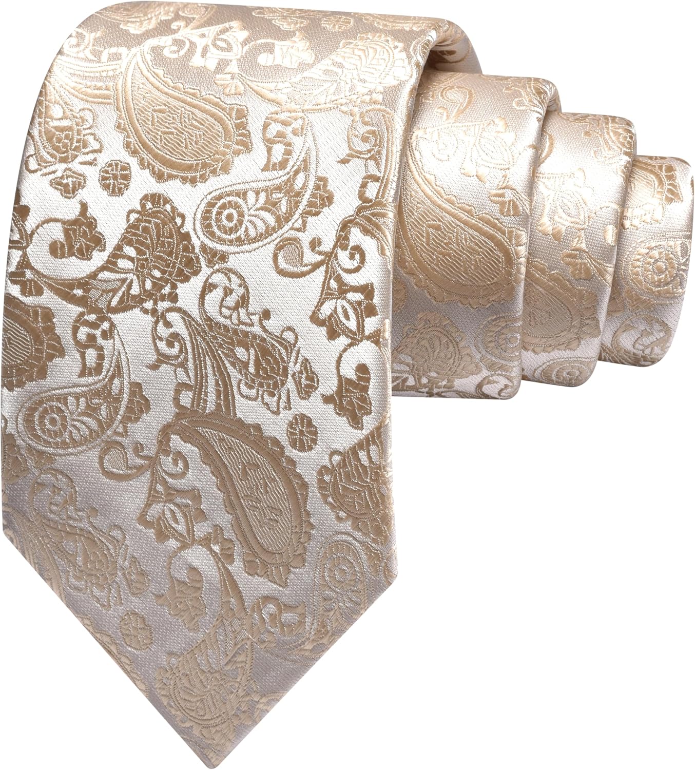 GUSLESON 3.15"(8cm) Fashion Paisley Ties Mens Woven Jacquard Necktie for Wedding
