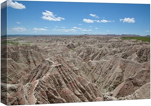 wall26 Lienzo impreso para pared, Parque Nacional Badlands en Dakota del Sur, Estados Unidos, naturaleza, desierto, fotografía, realismo, paisaje