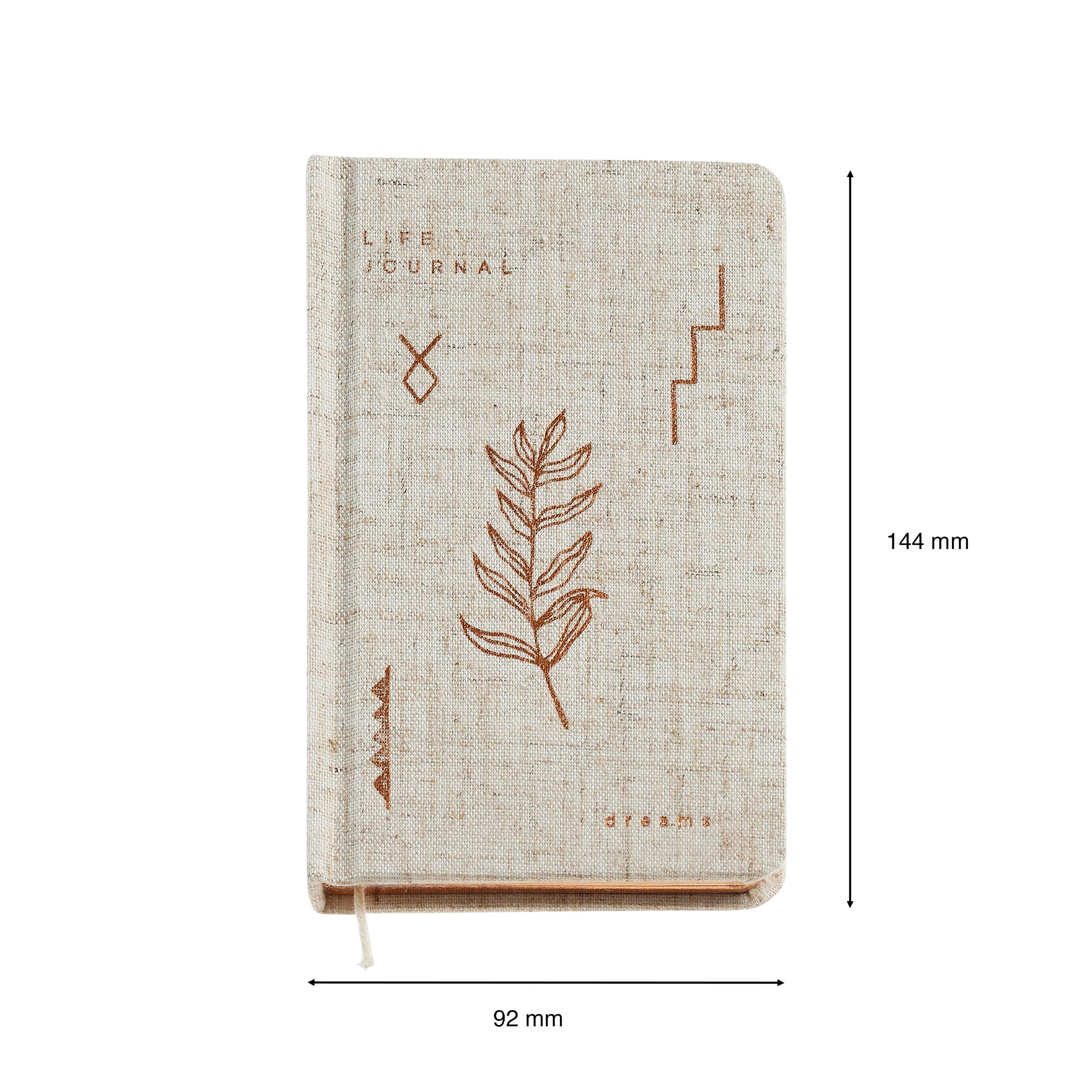 Miquelrius, Notebook logbook (92 x 144 mm), 100 plain white sheets, cardboard cover lined with linen - Image 3