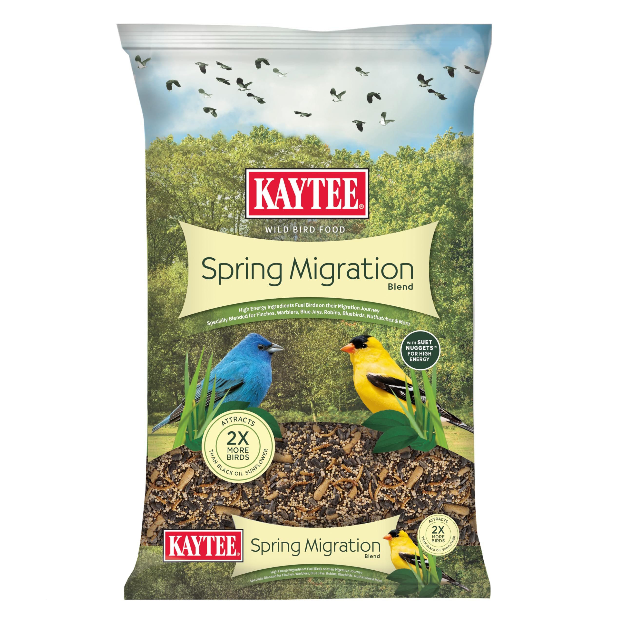 Kaytee Wild Bird Food, Spring Migration Seed Blend, 8 lb