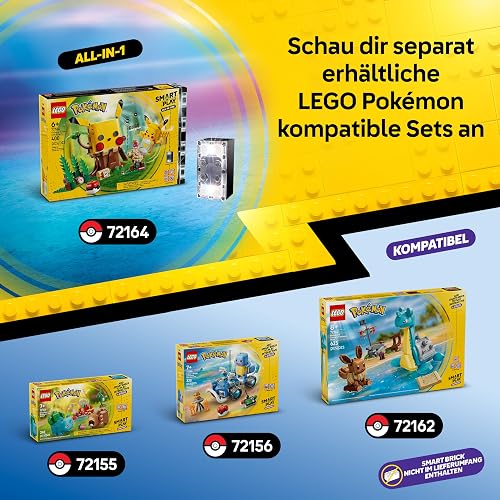LEGO Pokémon Smart Play : Pikachu et la Cabane d’Entraînement - Set Interactif Tout-en-Un avec 1 Smart Brique, 4 Tags, 1 Chargeur & 1 Pokémon - Idée de Cadeau pour Garçons et Filles dès 6 Ans 72164 - 7