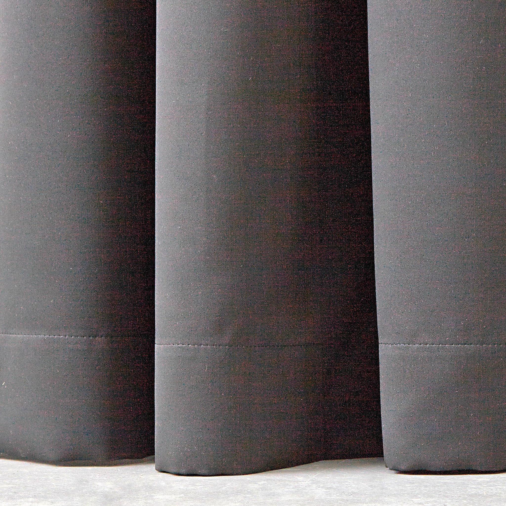 Verdunkelungsvorhänge Anthrazit 280 x 270 cm Kräuselband