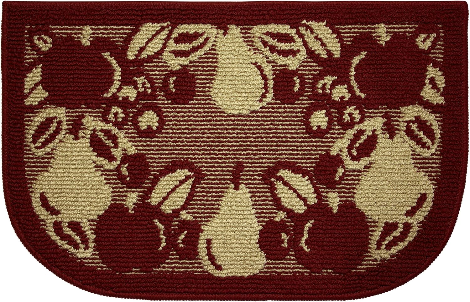 Structures Textured Non-Slip 18 x 28 Wedge Kitchen Rug, Fruit Border