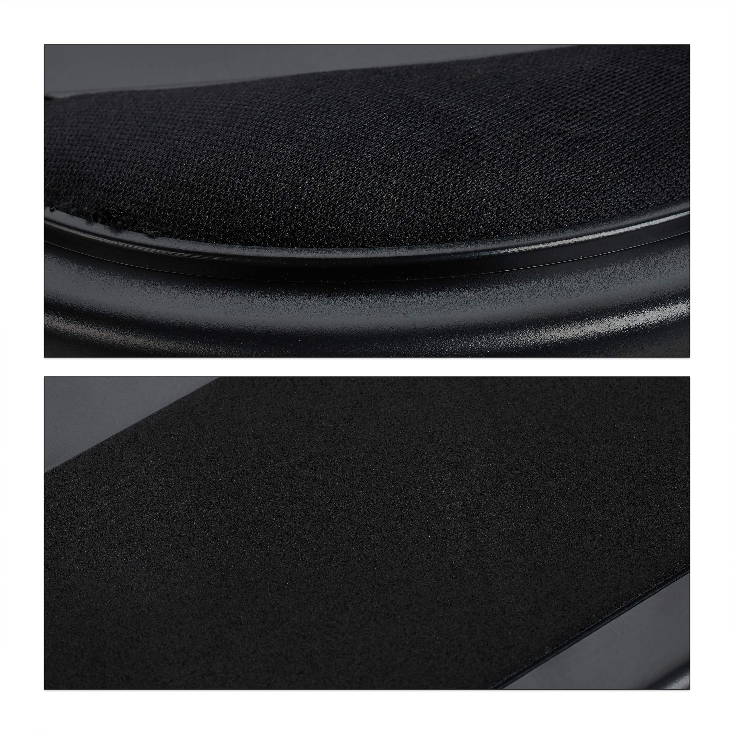 Relaxdays Coussin Ordinateur Portable Support Genoux - Noir, 44x32cm - Rembourrage Mains, Antidérapant