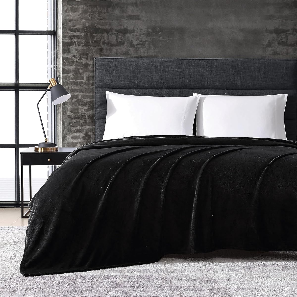 Kenneth Cole - Twin Blanket, Plush Fleece Bedding, Cozy Home Decor for All Seasons (Solid Black, Twin)