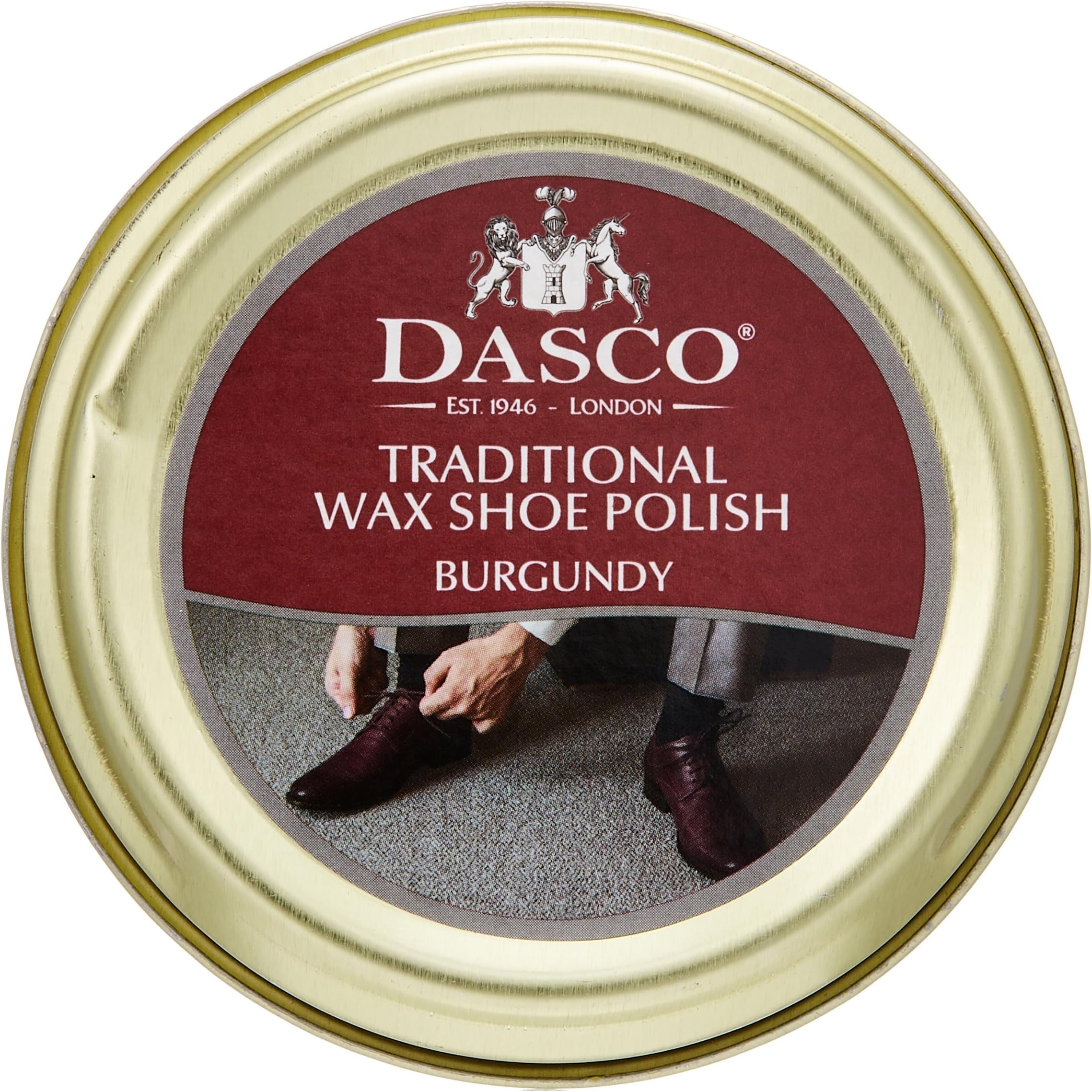 Dasco Traditional Wax Shoe Polish, 50ml tin (Burgundy)