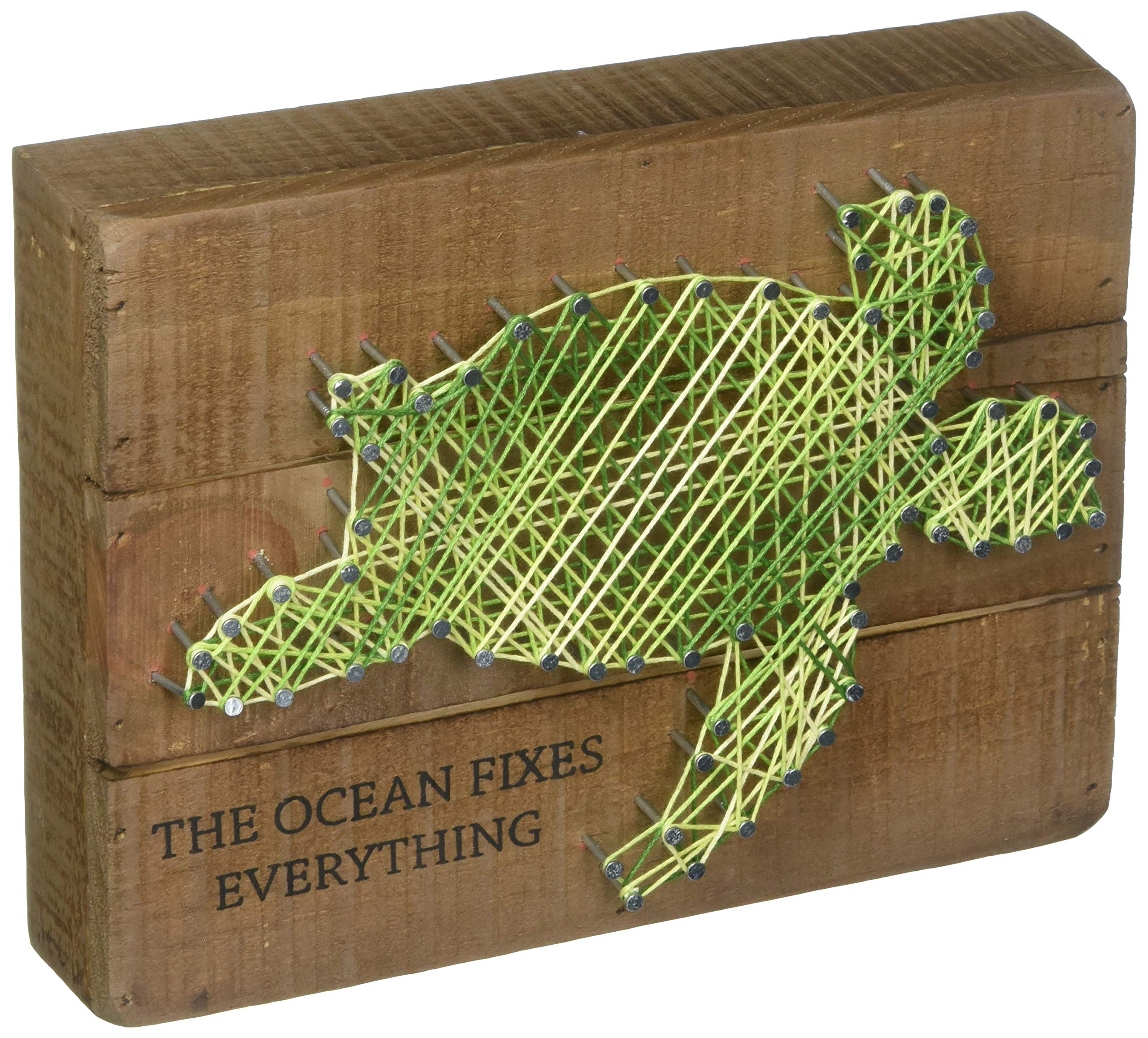 Primitives by Kathy String Art Wood Sign, 8 x 6, The Ocean Fixes Everything