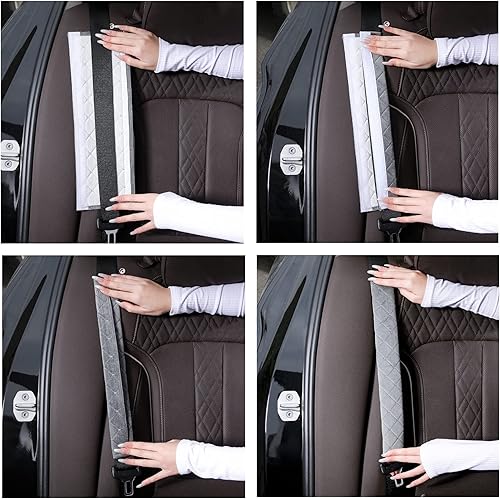 Vista 14 de Funda para cinturón de seguridad, accesorios de automóvil, almohadillas para cinturón de seguridad de automóvil, fundas para cinturón de seguridad