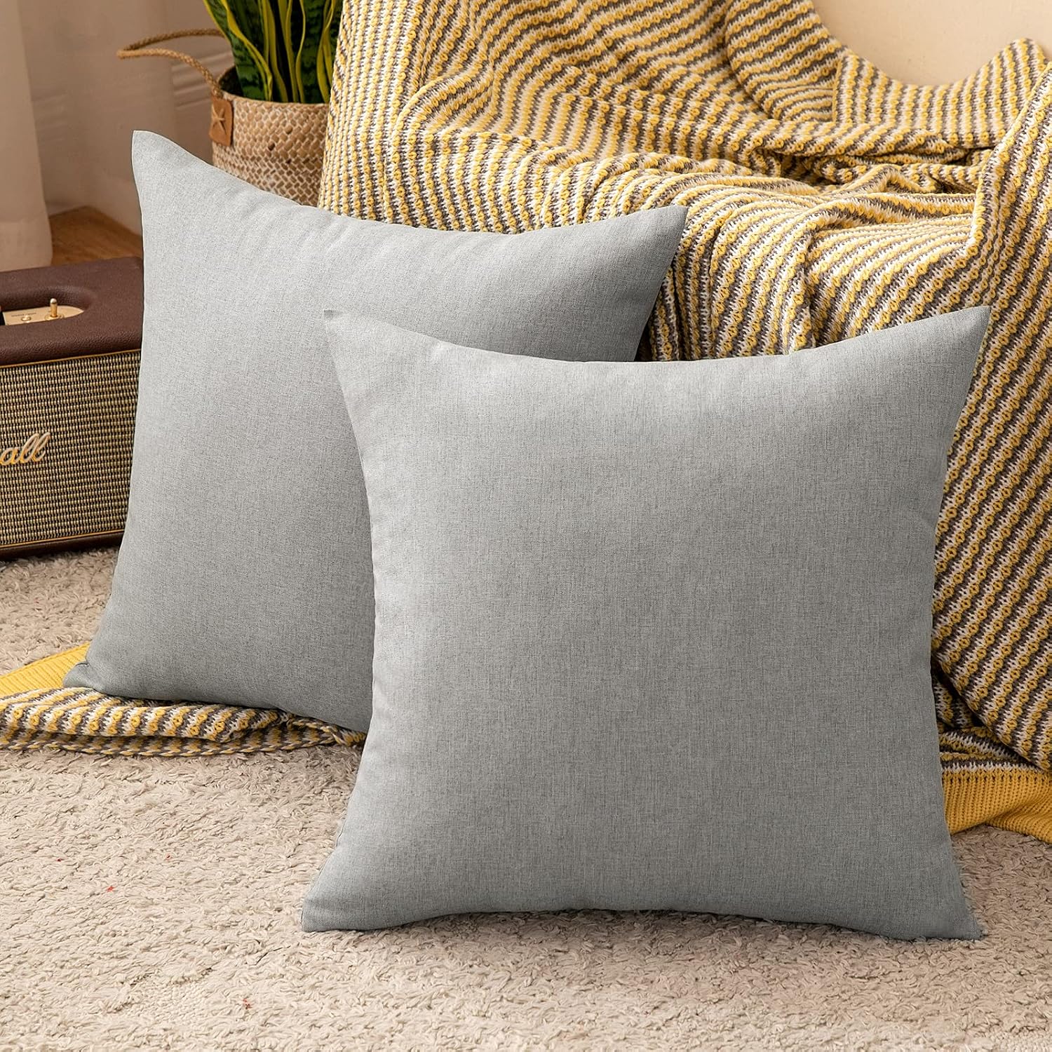 Nunubee cotone shabby Chic Copricuscini e Federe Cuscini