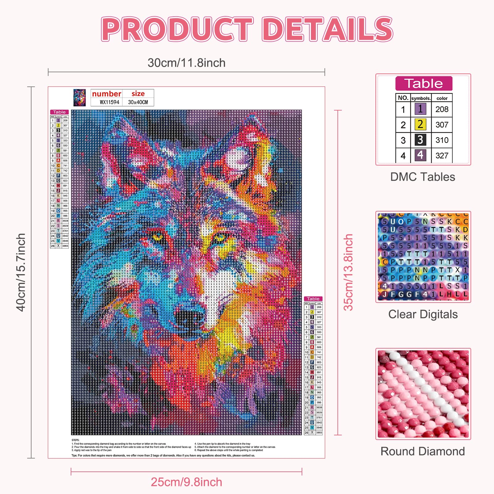 RICUVED Colourful Wolf Diamond Painting Kits - Image 2