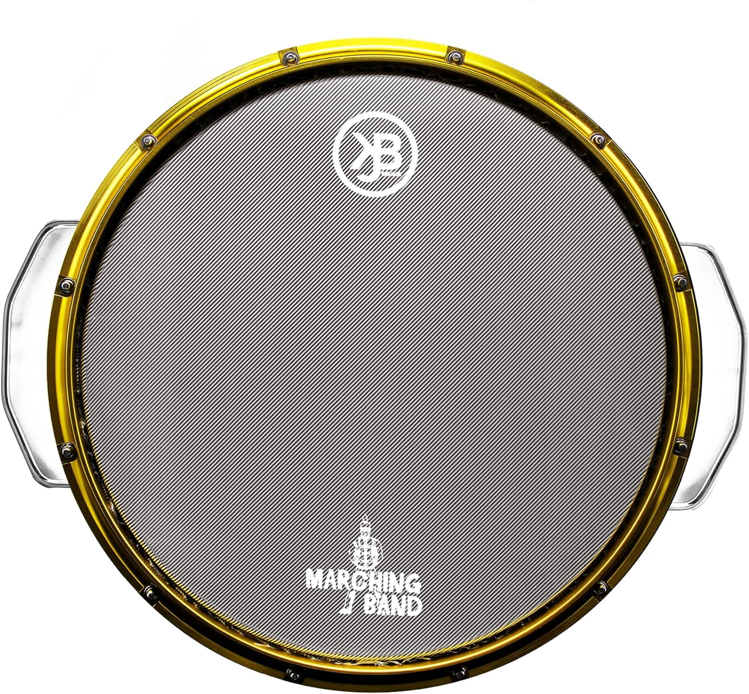 Professional Ultra-Thin Snare Drum - 14" Portable Parade Snare with Carbon Fiber & Ballistic Cloth Drumhead - Lightweight High-Tension Drum for Bands, Percussionist (Yellow)