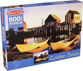 Melissa & Doug 500-Piece Golden Docks Boats by the Lake Jigsaw Puzzle