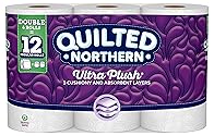 Quilted Northern Ultra Plush Toilet Paper, 6 Double Rolls, 6 = 12 Regular Bath Tissue Rolls