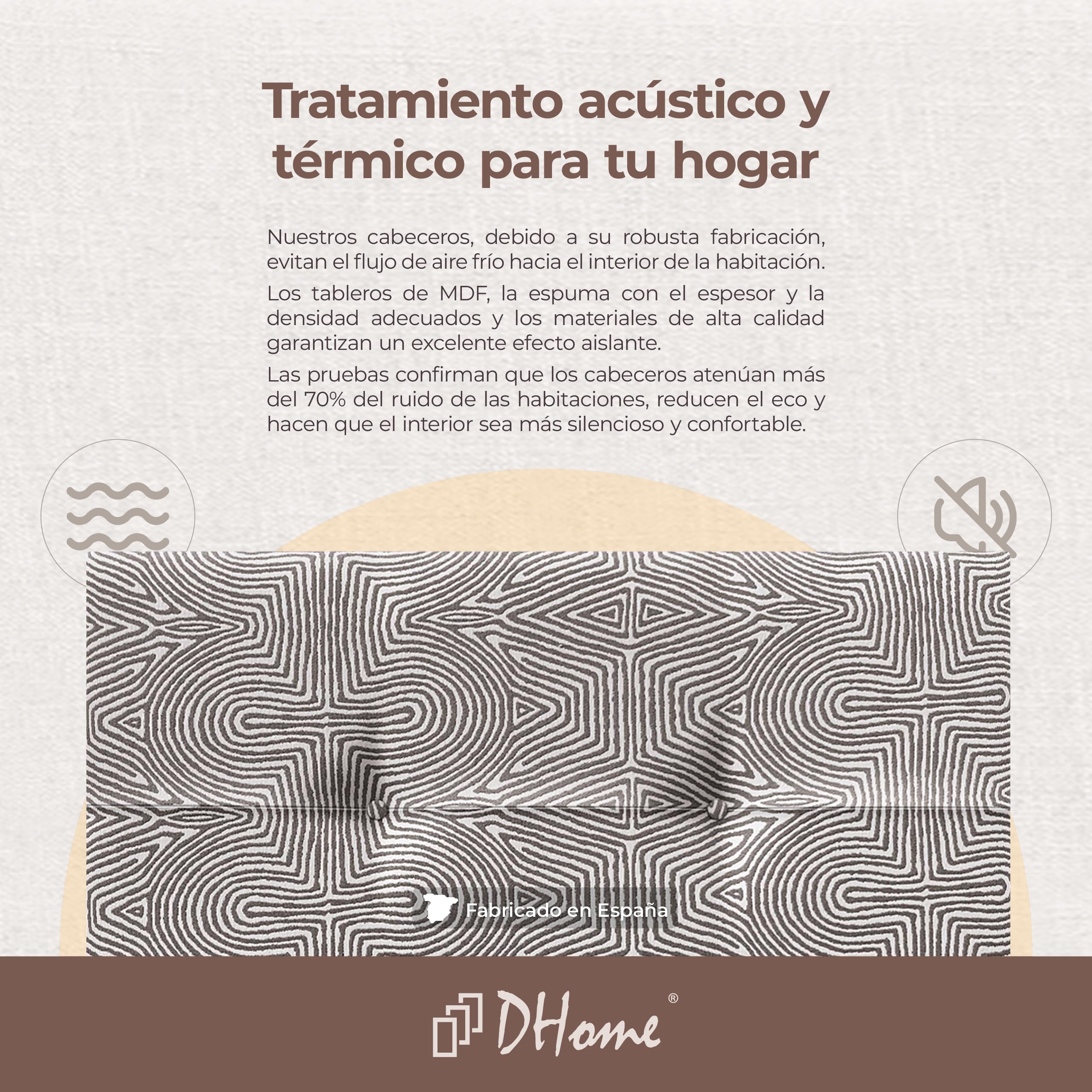 DHOME Cabecero de Tejido Luxury con Botones Cabezal Tapizado Cama Dormitorio Moderno Top Trending (Tribal, 80cm)