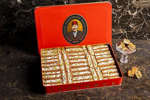 Miniatura 143 de Hafiz Mustafa 1864 Istanbul Baklava - Caja de pastelería - Bocadillos de postre de Baklava horneados hechos de hojas de masa filo fresca, pistacho