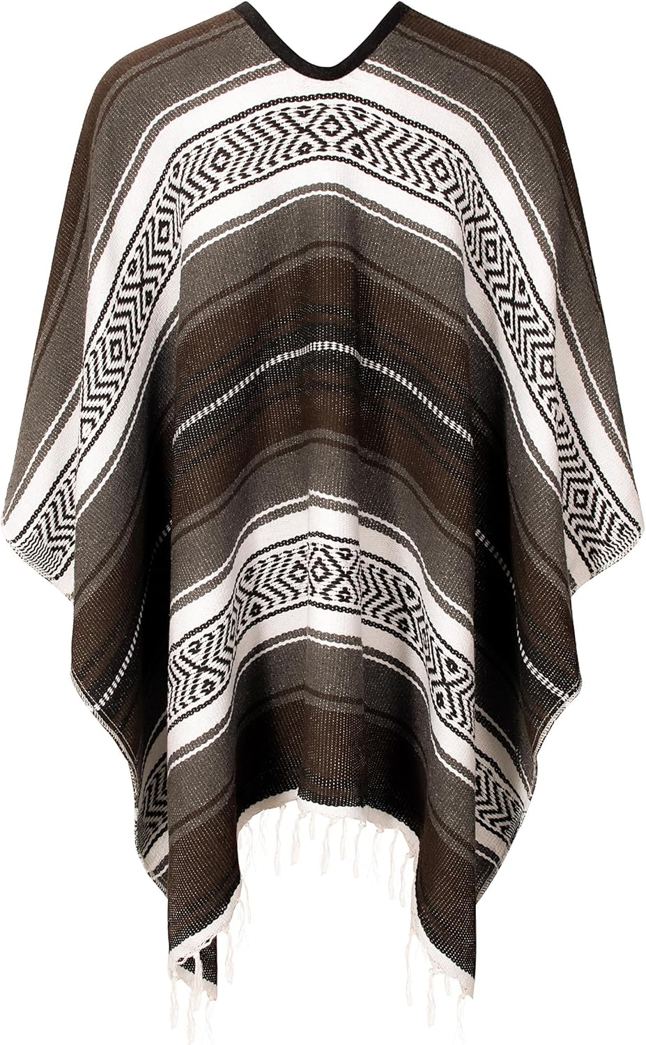 KAIPUTE Western Cowboy Costume Men's Cloak Hat for Adult Halloween Party Cosplay