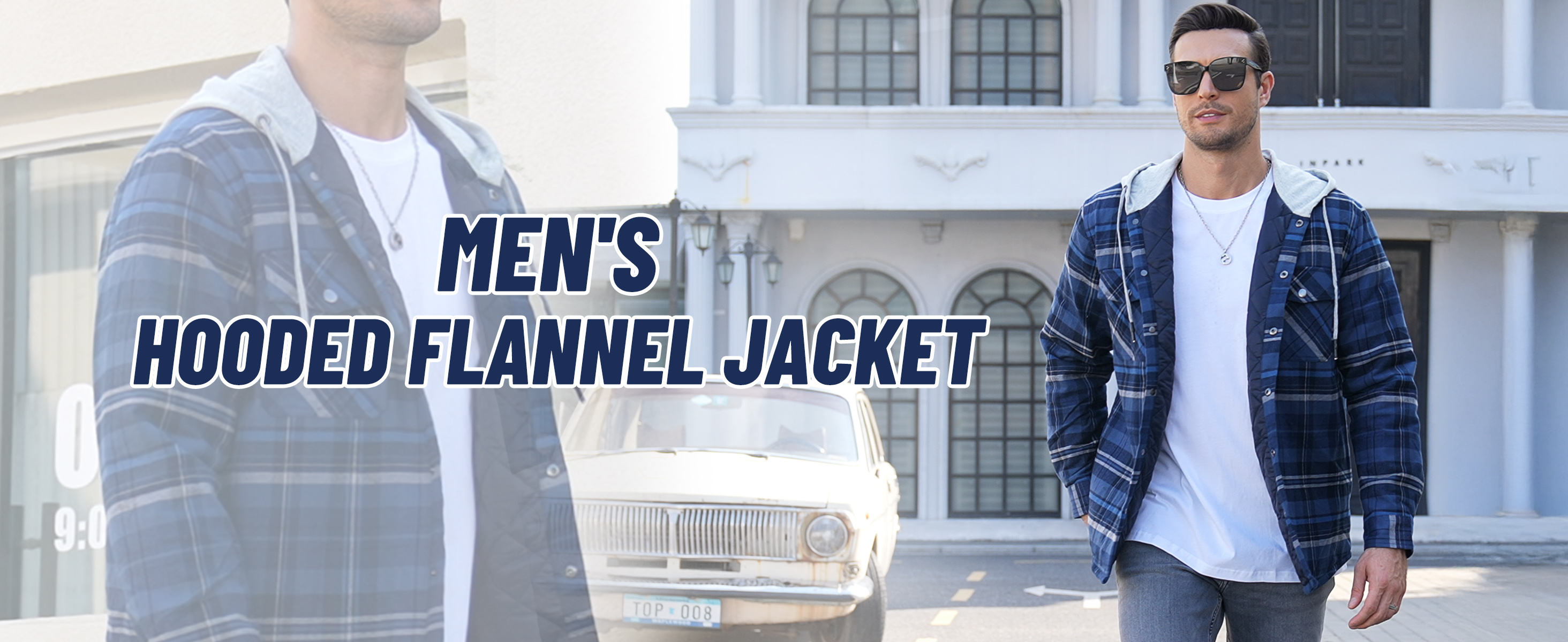 TACVASEN Heren Flanellen Shirt Jas Hooded Lumberjack - Geruit Met Capuchon