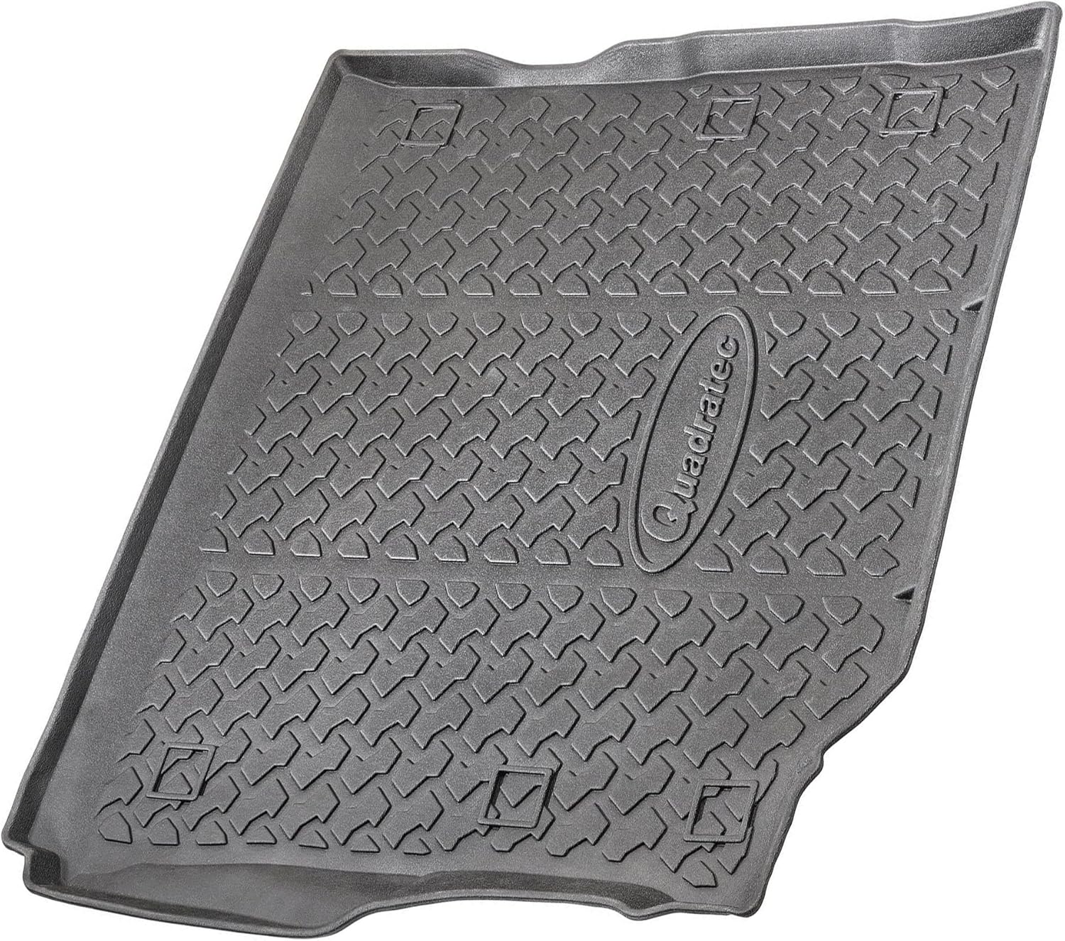 Quadratec Ultimate All Weather Cargo Liner - Fits Jeep Wrangler JL 4-Door Unlimited 2018-2022 - Cloth Seats - Without Subwoofer - Extra Tall Sides - 5/16 Deep Tread Pattern - Won't Crack or Warp
