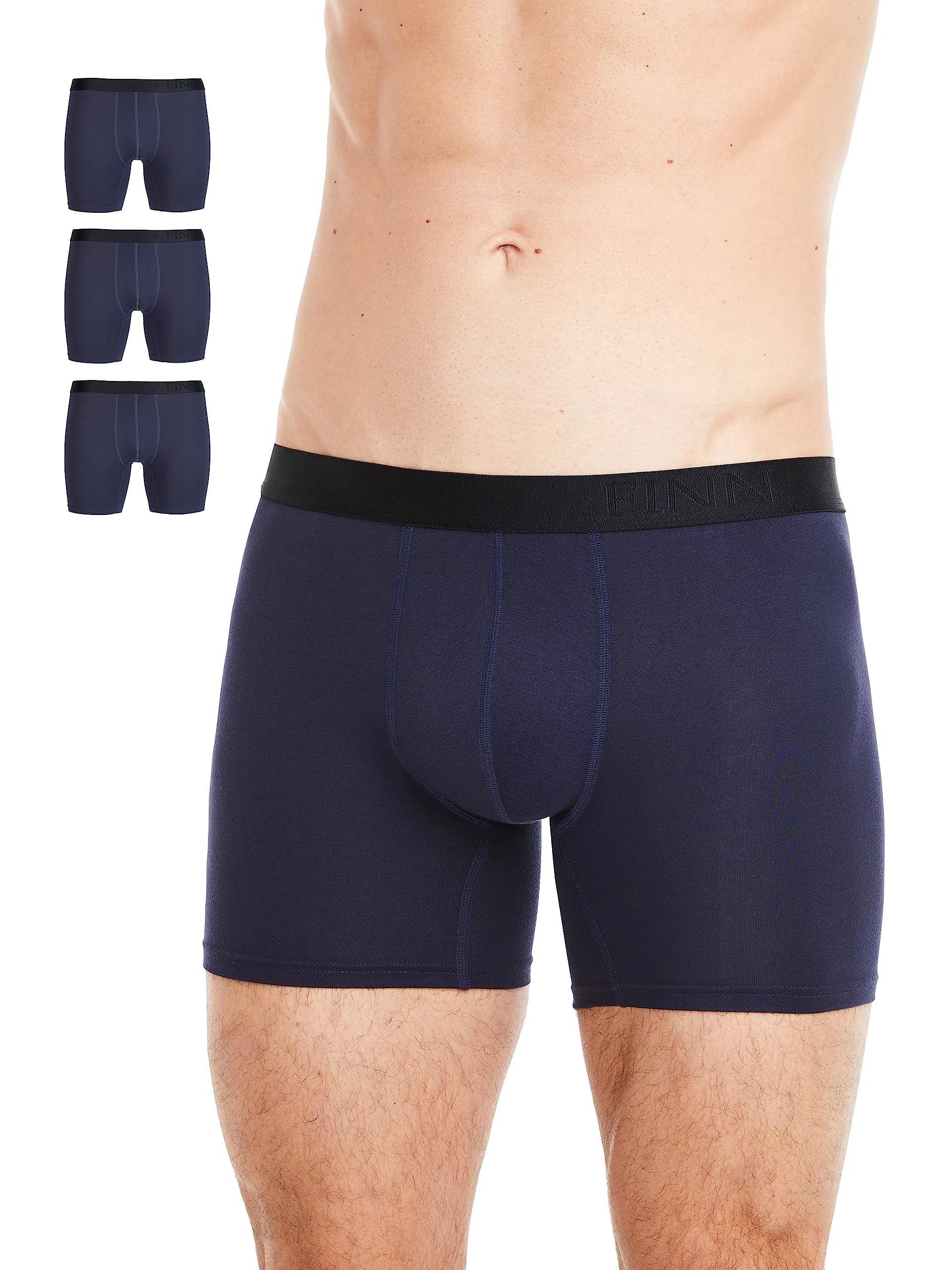 FINN Herren Boxershorts 3er-Pack Atmungsaktive Männer Unterh