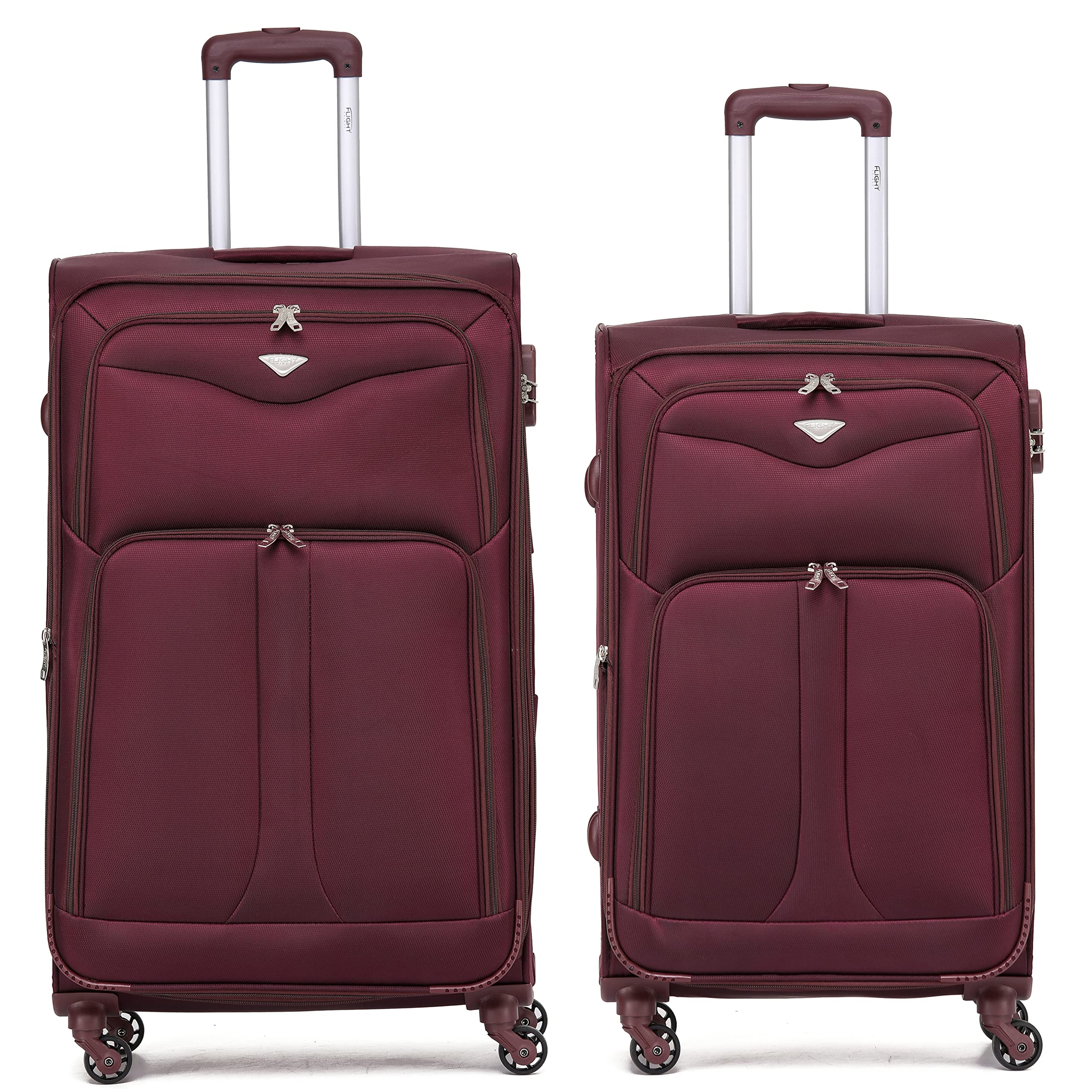 Flight Knight Lightweight 4 Wheel 800D Soft Case Suitcases Anti Crack Cabin & Hold Luggage Options Approved for Over 100 Airlines Including easyJet, BA & Many More!
