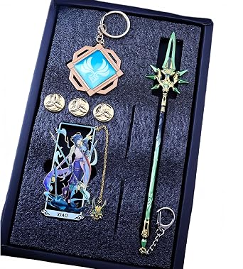 Genshin Nahida Gods Eye Keychain Weapon 8-Piece Set Bookmark Gift Box Set Cosplay Prop Small Item Model Handmade Aranara Goods Disguise Costume Exhibition School Festival Birthday Present Decoration