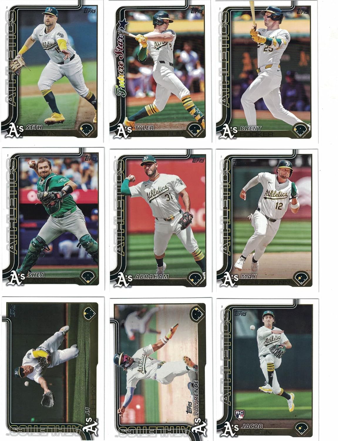 Oakland Athletics / 1000 Athletics Baseball Cards - All Different with 2025 Topps! Includes Topps, Bowman, Upper Deck and more!