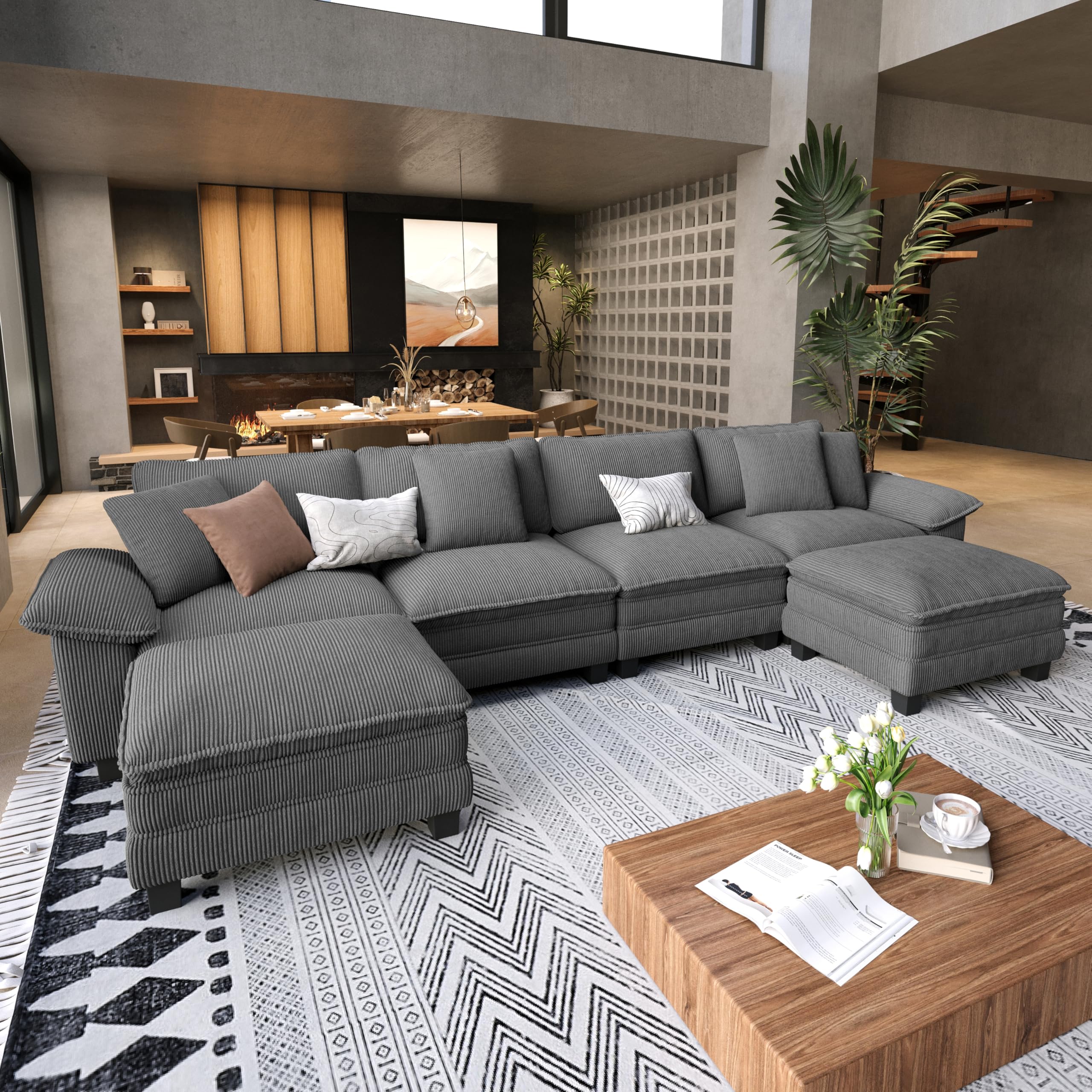 SUNSHINE VALLEY U Shaped Cloud Couch