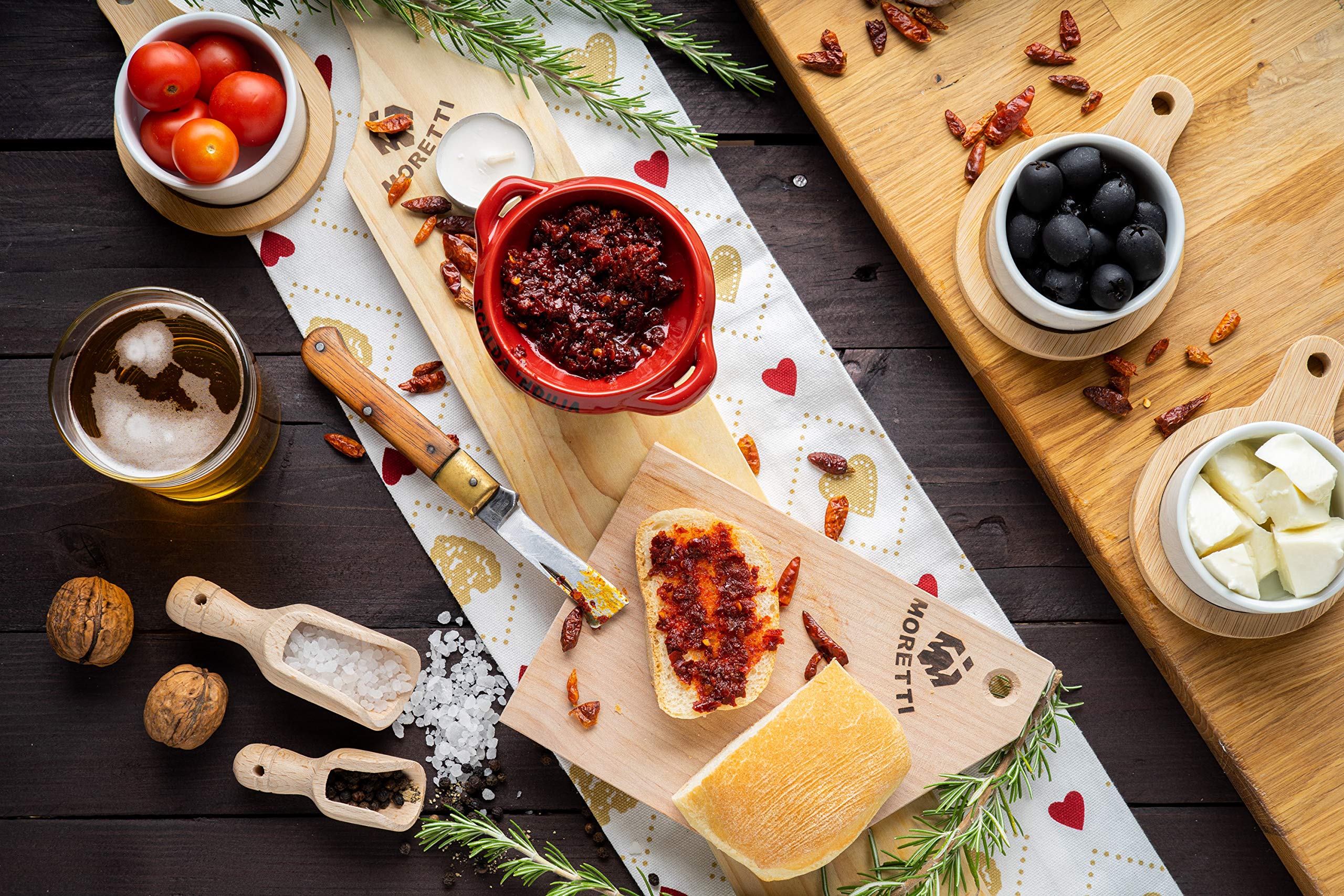 Moretti® Nduja Calabrese Picante Artesano y Original SIN OGM Salami Untable y Cremoso en Tarro de 180gr (20 Piezas)