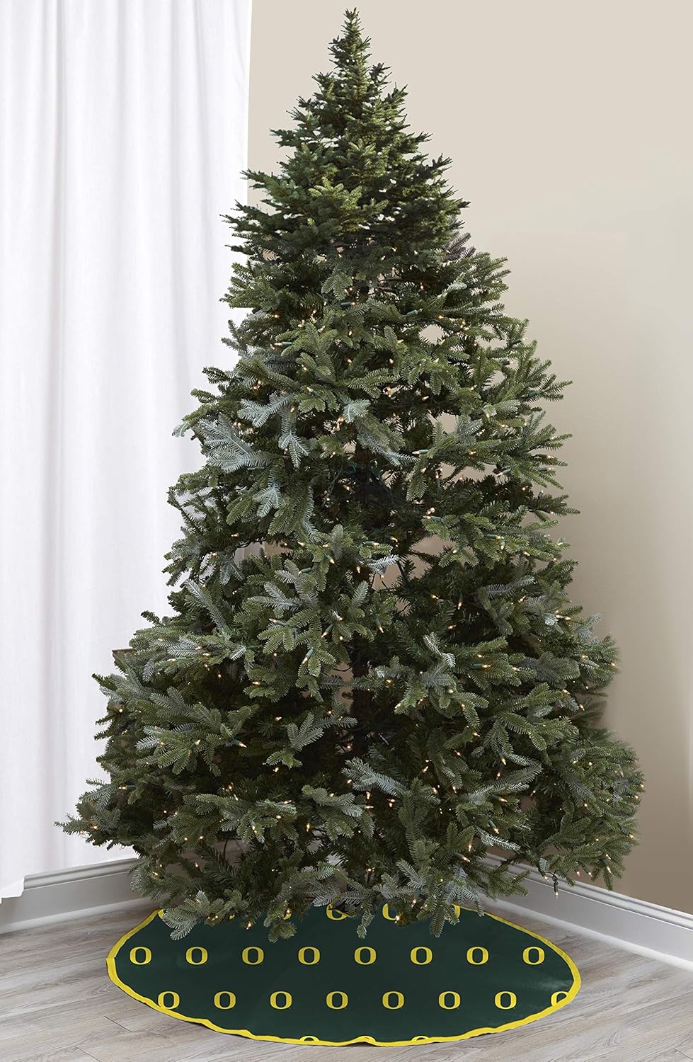 Pegasus Sports NCAA Microplush Logo Christmas Tree Skirt, 52", Oregon Ducks