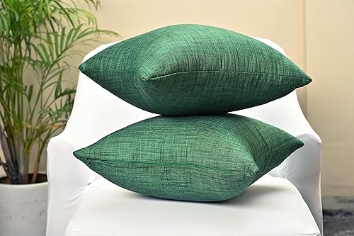 Miniatura 2 de Juego de 2 almohadas decorativas para sofá cama, almohadas decorativas de sala de estar, almohadas rústicas, fundas de almohada sólidas de seda (24