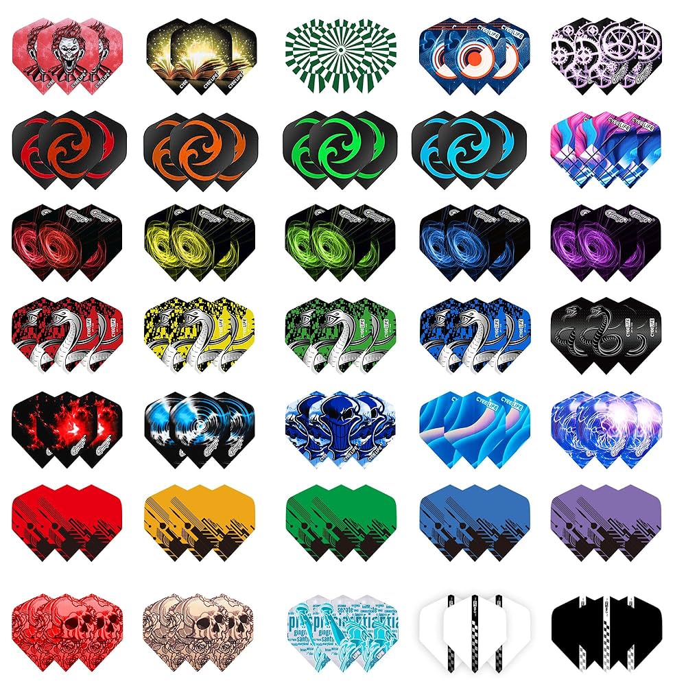 Amazon.co.jp: CyeeLife 105個ダーツフライト、標準ダーツ