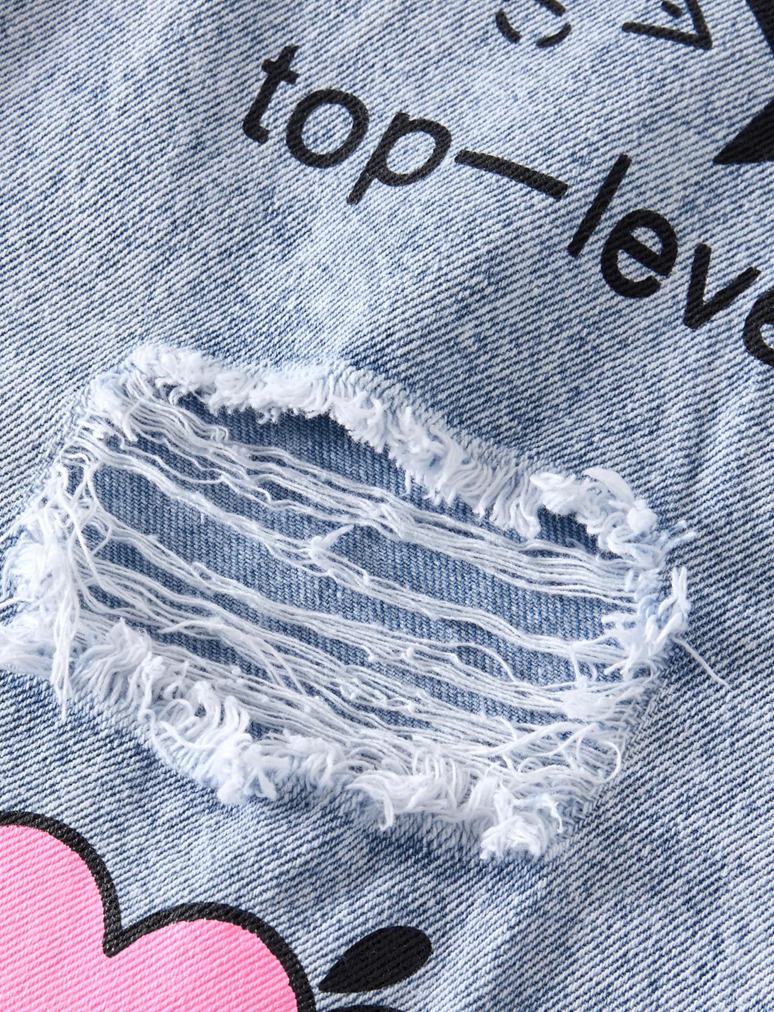 FEOYA Jeans Déchiré Ado Fille Pantalon Cargo Baggy Large Enfant Jean Taille Élastique