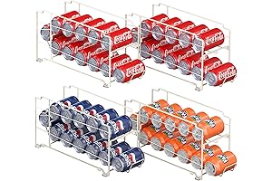 Simple Houseware 4-Pack Stackable White Can Food Dispenser