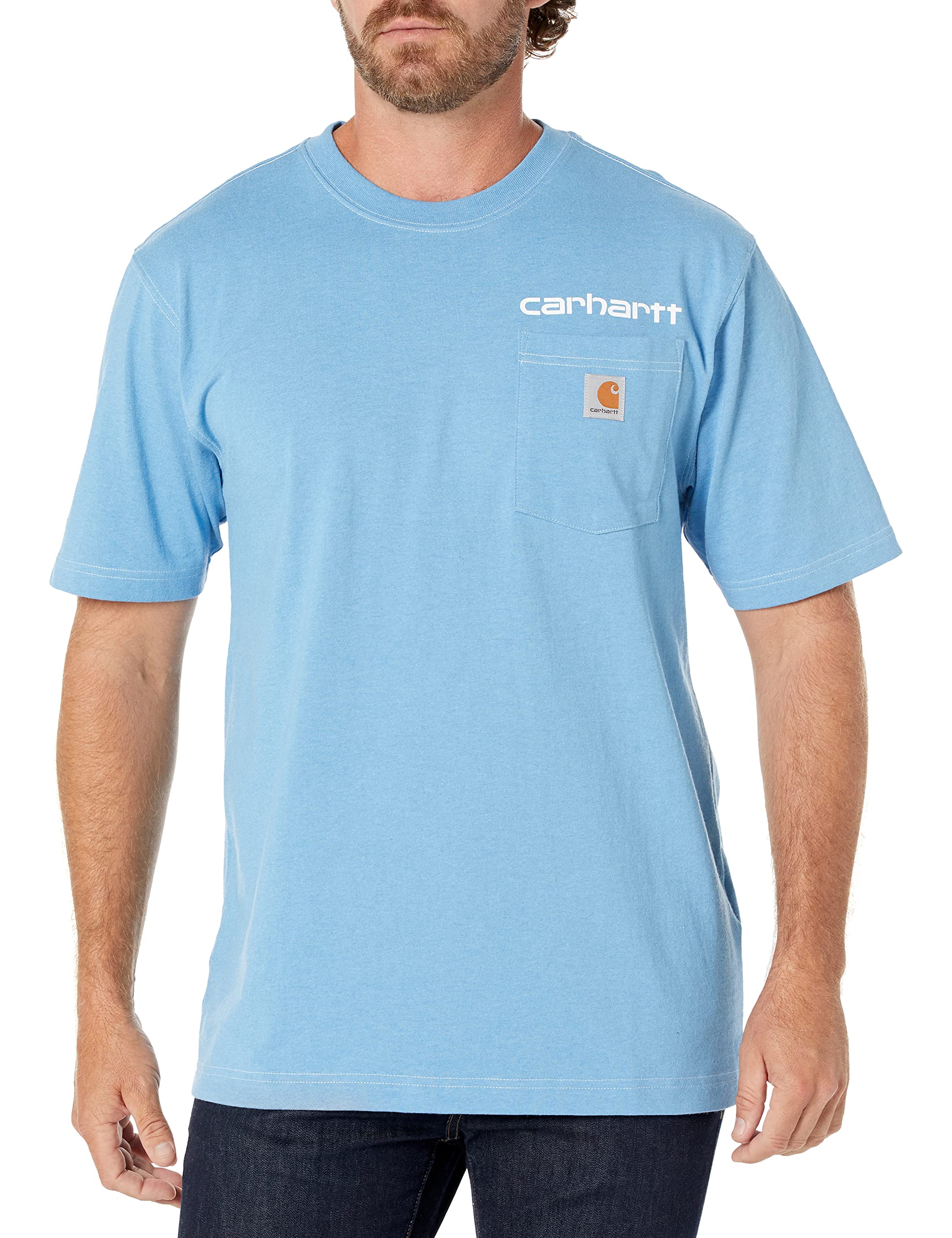 Carharttmens Loose Fit Heavyweight Short-sleeve Pocket Logo Graphic T-shirt Loose Fit Heavyweight Short-Sleeve Pocket Logo Graphic T-shirt