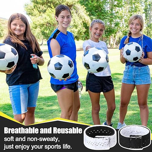 Miniatura 5 de Tigeen 32 piezas de bandas de manga de jersey deportivas para fútbol, softbol con cierres de gancho y bucle para camisas