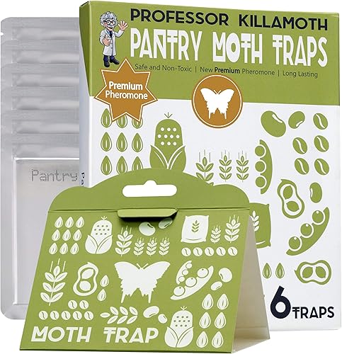 Trampas para polillas de despensa, paquete de 6 Seguro para niños y mascotas Sin insecticidas Atractivo premium